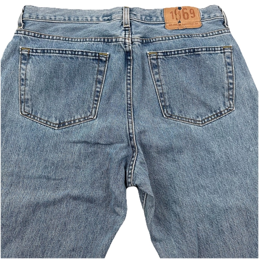 Vintage Y2K GAP Relaxed Jeans Men 34x28 Blue Denim Loose Light Wash Skate Grunge